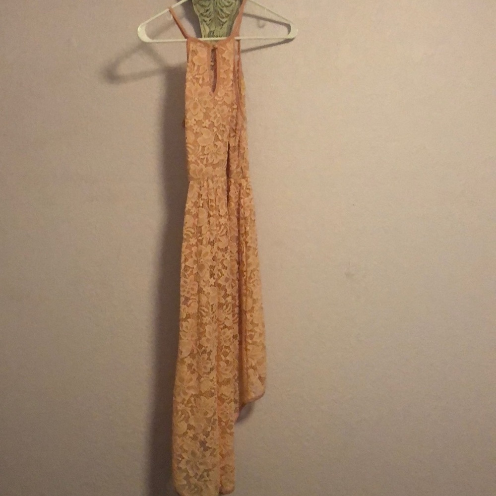 Pink flowery dress good for weddings